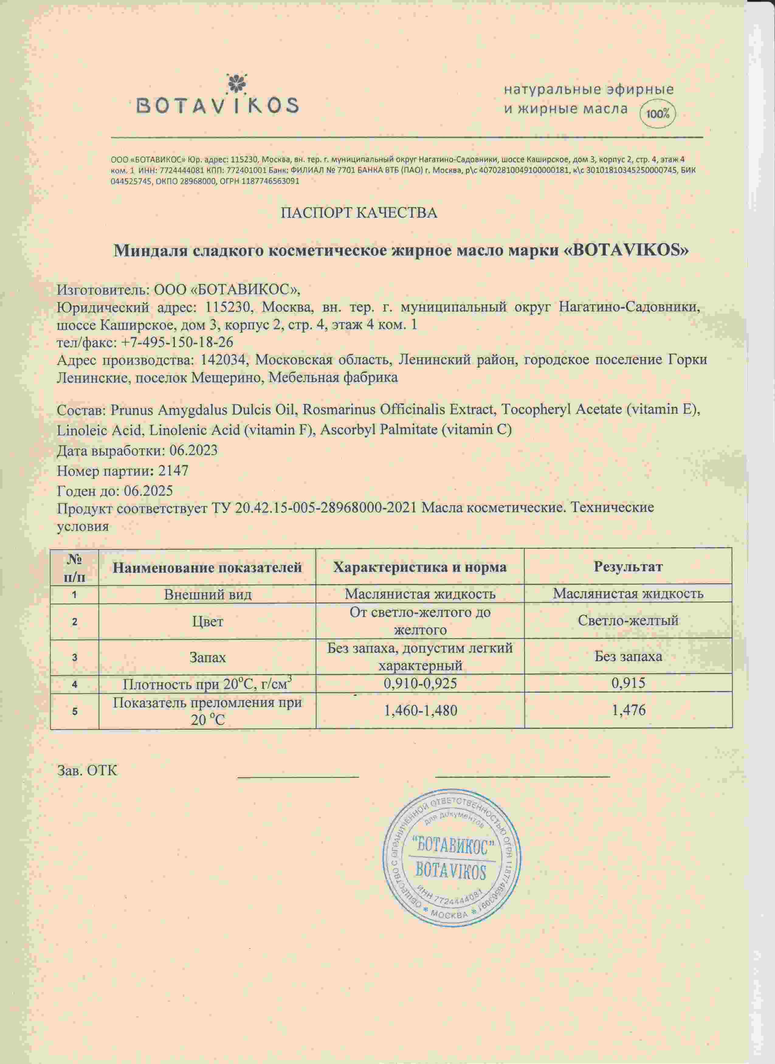 Паспорт №062023